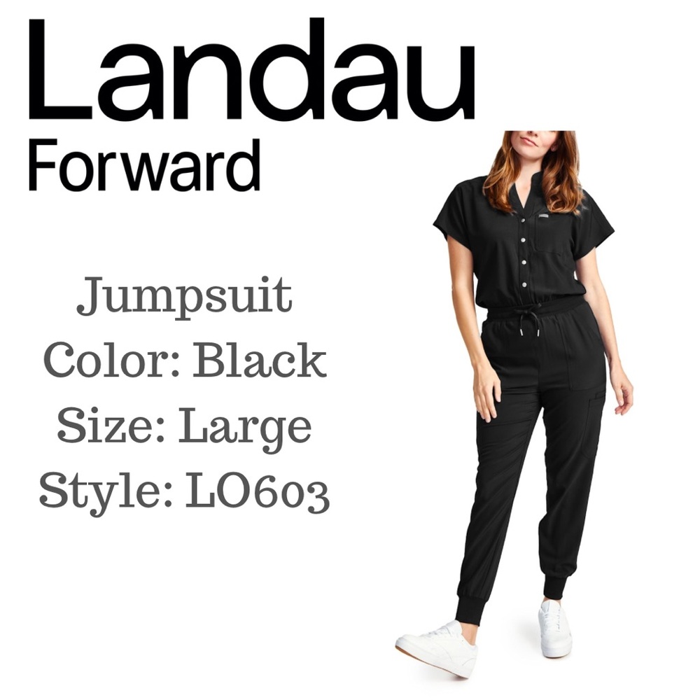 Landau Forward Jumpsuit Black Size Large LO603